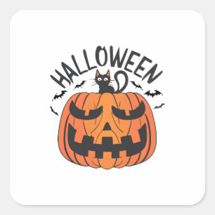 Pegatina Cuadrada Halloween vintage