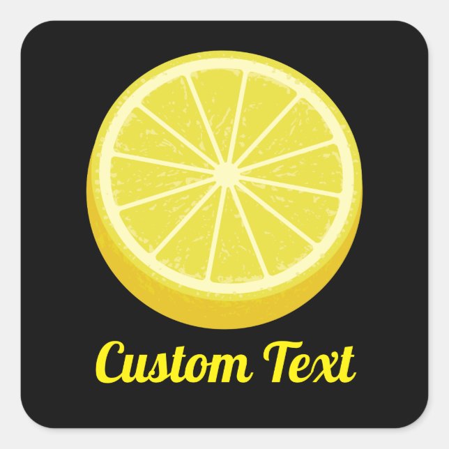 Pegatina Cuadrada Halve Lemon (Anverso)