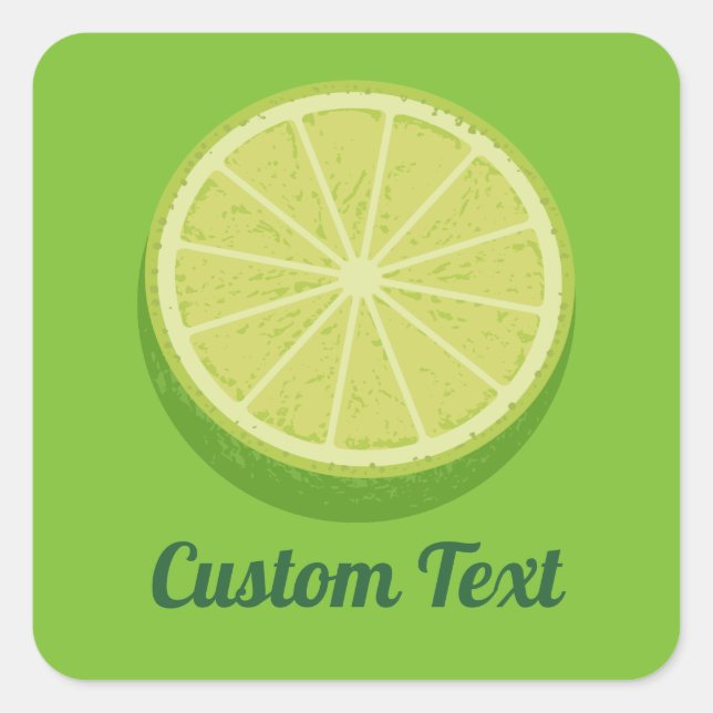 Pegatina Cuadrada Halve Lime (Anverso)