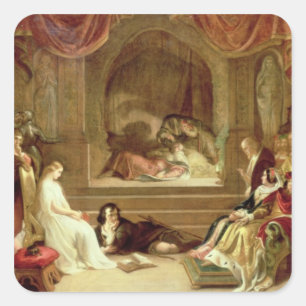 Pegatina Cuadrada Hamlet