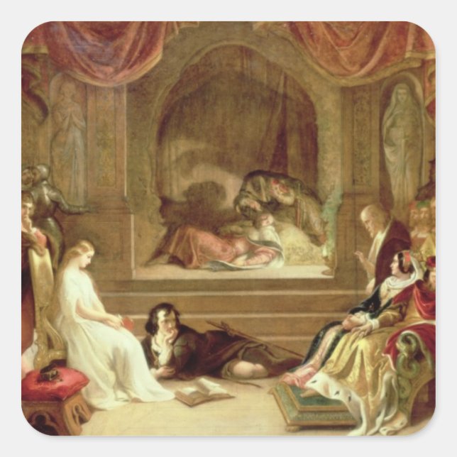 Pegatina Cuadrada Hamlet (Anverso)