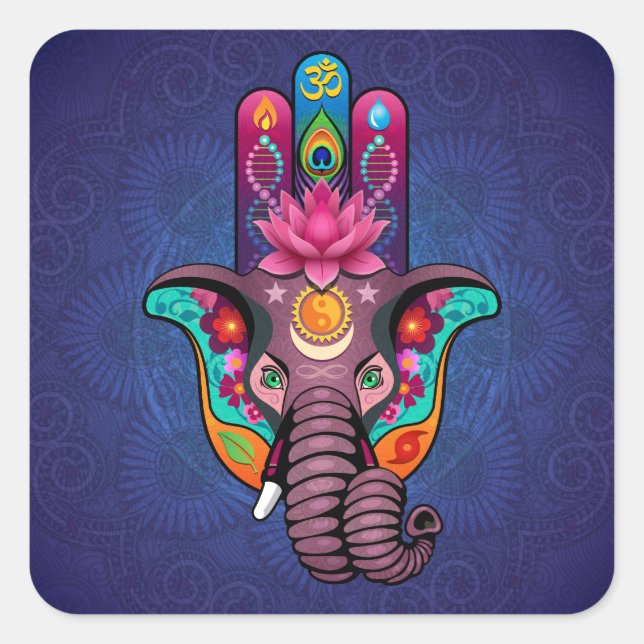 Pegatina Cuadrada Hamsanesh (Anverso)