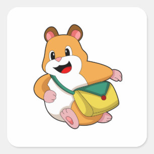 Pegatina Cuadrada Hamster con Bag.PNG