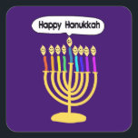 Pegatina Cuadrada Happy Channukah Menora / Chanukia<br><div class="desc">hanuka, hannuka, hannukah, hanukah, hannukkah, hanukkah, chanuka, channuka, channuka, channukkah, chanukkah, chanukkkah, chanukkkia, hanukkia, menora, mennora, menorra, vacaciones, jewish, judaica, ismo, "feliz hanukah", cara feliz", candelabra, feliz, channukah, hannuka, hanukkah, hanuka, chanuka, chanukkah, chanukah, channuka, "feliz channukah", sameach, chag sameach, menora, menorah, hanukia, chanukia, jewish, judaism, judaica, velas, velas, luz, sueños...</div>
