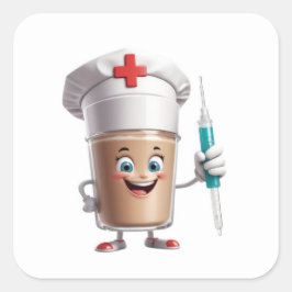 Pegatina Cuadrada Happy Chef Stickers