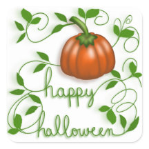 Happy Halloween Pumpkin Vine