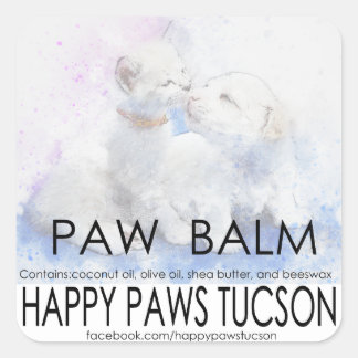 Pegatina Cuadrada Happy Paws Square