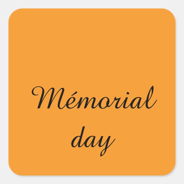 Pegatina Cuadrada Happy stickers mémorial day (Anverso)