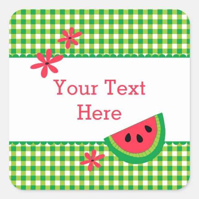Pegatina Cuadrada Harina dulce de sandía (Anverso)