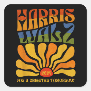 Pegatina Cuadrada Harris Waltz Brighter mañana estético de Boho