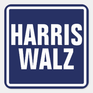 Pegatina Cuadrada Harris-Walz