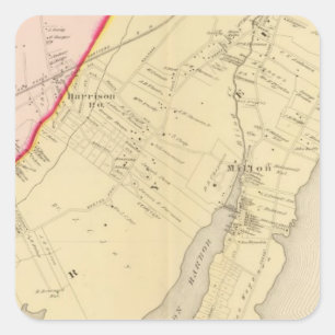 Pegatina Cuadrada Harrison, Rye, Nueva York 2