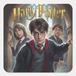 Pegatina Cuadrada harry potter