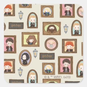 Pegatina Cuadrada HARRY POTTER™ Chibi Picture Frame Pattern