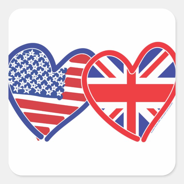 Pegatina Cuadrada Harry y Meghan (Anverso)