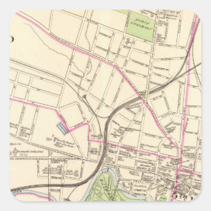 Pegatina Cuadrada Hartford, Central