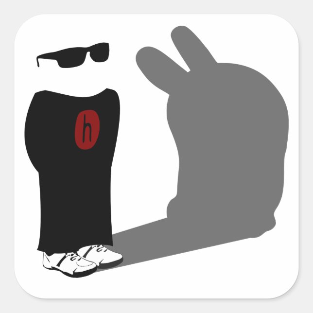 Pegatina Cuadrada Harvey OS original (Anverso)