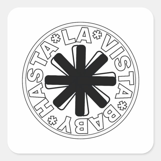 Pegatina Cuadrada Hasta la vista, baby! (Anverso)