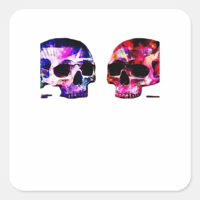 Pegatina Cuadrada Hasta que la muerte nos separe juntos (Anverso)