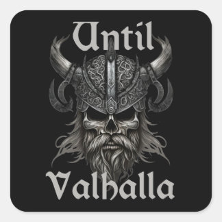 Pegatina Cuadrada Hasta Valhalla