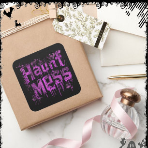 Pegatina Cuadrada Haunt Mess   ExDesigner   Halloween