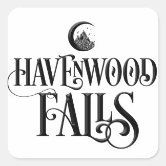 Pegatina Cuadrada Havenwood cae Signature - Negro