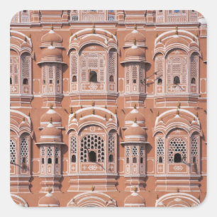Pegatina Cuadrada Hawa Mahal (Palacio de los Vientos), Jaipur