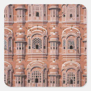 Pegatina Cuadrada Hawa Mahal (Palacio de los Vientos), Jaipur 2