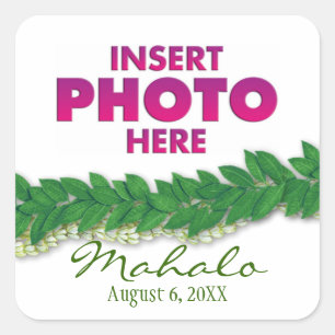 Pegatina Cuadrada hawaiano lei