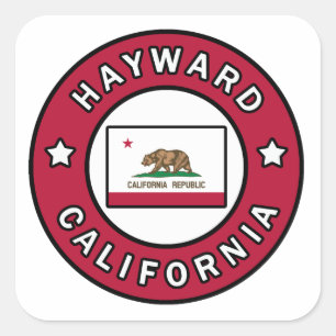Pegatina Cuadrada Hayward California