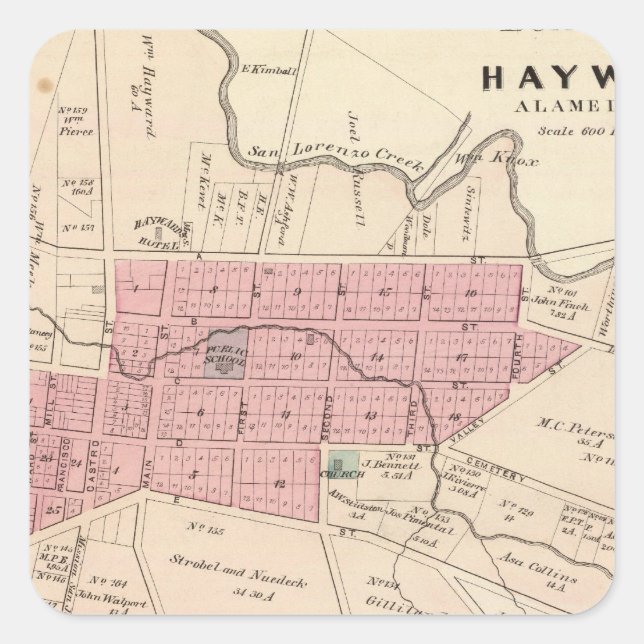 Pegatina Cuadrada Haywards, Crist tannery (Anverso)