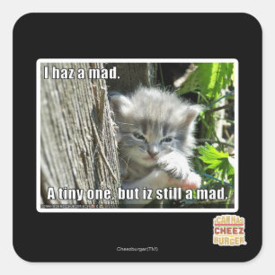 Pegatina Cuadrada Haz I un enojado