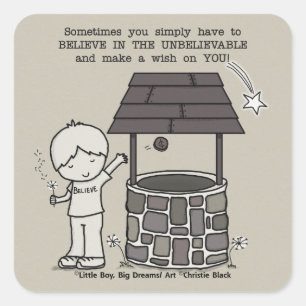 Pegatina Cuadrada ¡Haz un deseo contigo!