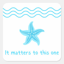 Pegatina Cuadrada Haz Una Diferencia, Historia De Starfish.