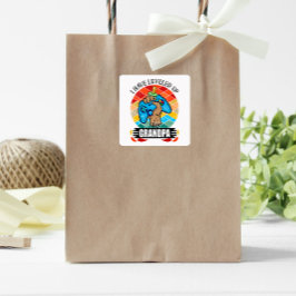 Pegatina Cuadrada He subido al abuelo