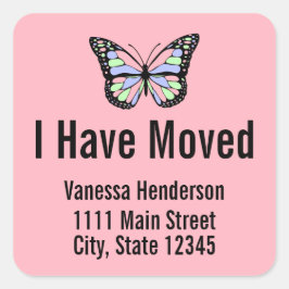 Pegatina Cuadrada He Trasladado La Invitación Trasladadora De Maripo