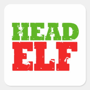 PEGATINA CUADRADA HEAD ELF