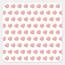 Pegatina Cuadrada Heart-shaped cookies