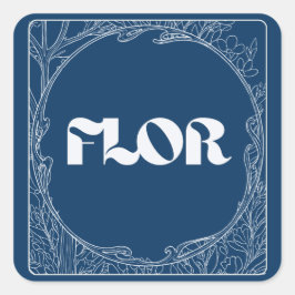 Pegatina Cuadrada Heaven Nocturne Florist Logo Sticker