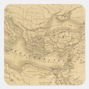 Pegatina Cuadrada Hebrea