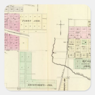 Pegatina Cuadrada Hebrón, Nebraska