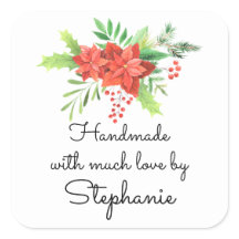 Hecha a mano con Navidades de Love Name Poinsettia