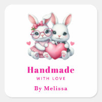 Hecho a mano con amor conejitos lindos compartiend