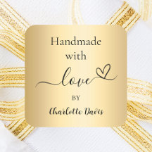 Hecho a mano con el nombre de oro del amor