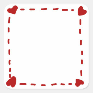 Pegatina Cuadrada Hecho con Amor