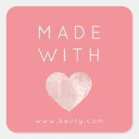 Hecho con amor Corazón Rosa Nombre Web Simplemente