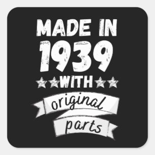 Pegatina Cuadrada hecho en 1939 con piezas originales,