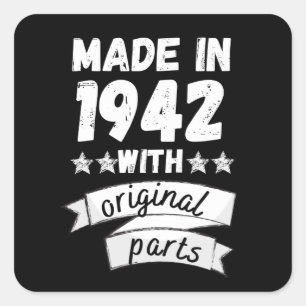 Pegatina Cuadrada hecho en 1942 con partes originales,
