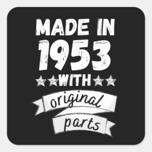 Pegatina Cuadrada hecho en 1953 con partes originales,