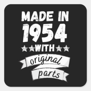Pegatina Cuadrada hecho en 1954 con partes originales,